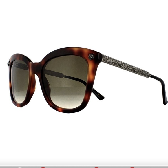 Gucci Sunglasses GG0217S 002 Havana Silver Brown main image 8